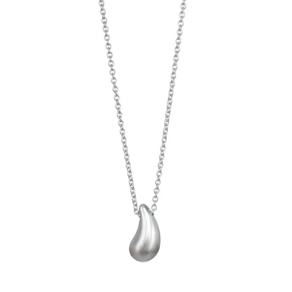 Tiffany Handbags - Tiffany Elsa Peretti Teardrop Pendant Necklace Silver CO